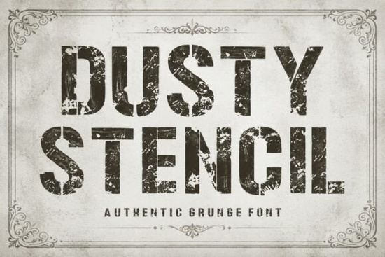 Dusty Stencil Font